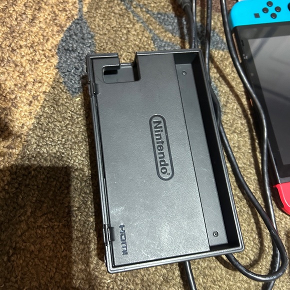 Nintendo Switch Console with Red and Blue Joy-Con and Accessories - Picture 13 of 17